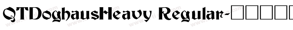 QTDoghausHeavy Regular字体转换